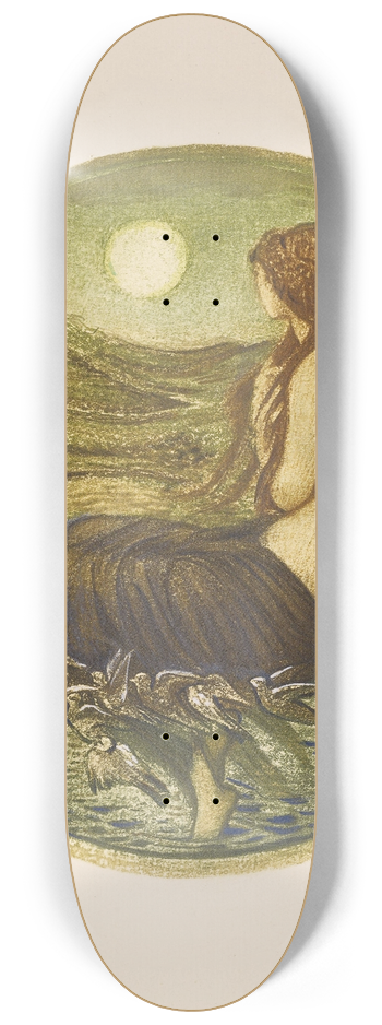 Sir Edward Coley Burne-Jones - Venus  Looking Glass 8.25 inch art skate deck