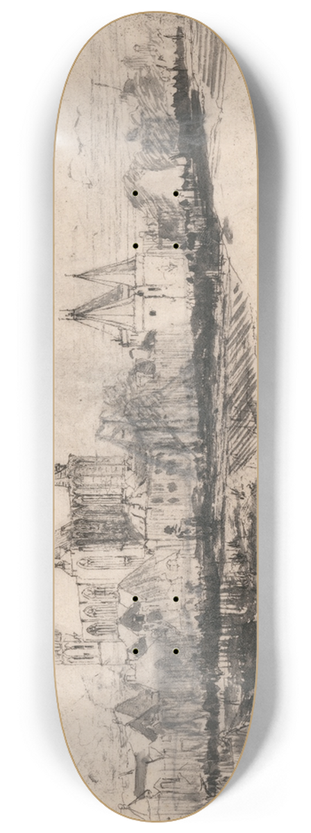 Sir Frank Short - St. Osyth Church 8.25 inch art skate deck