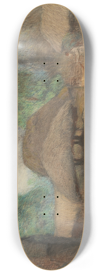 Sir George Clausen - The farmyard 8.25 inch art skate deck