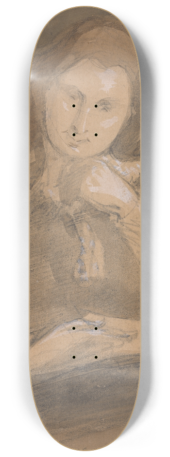 Sir George Hayter - Portrait Study of Martha, Lady Hayter 8.25 inch art skate deck