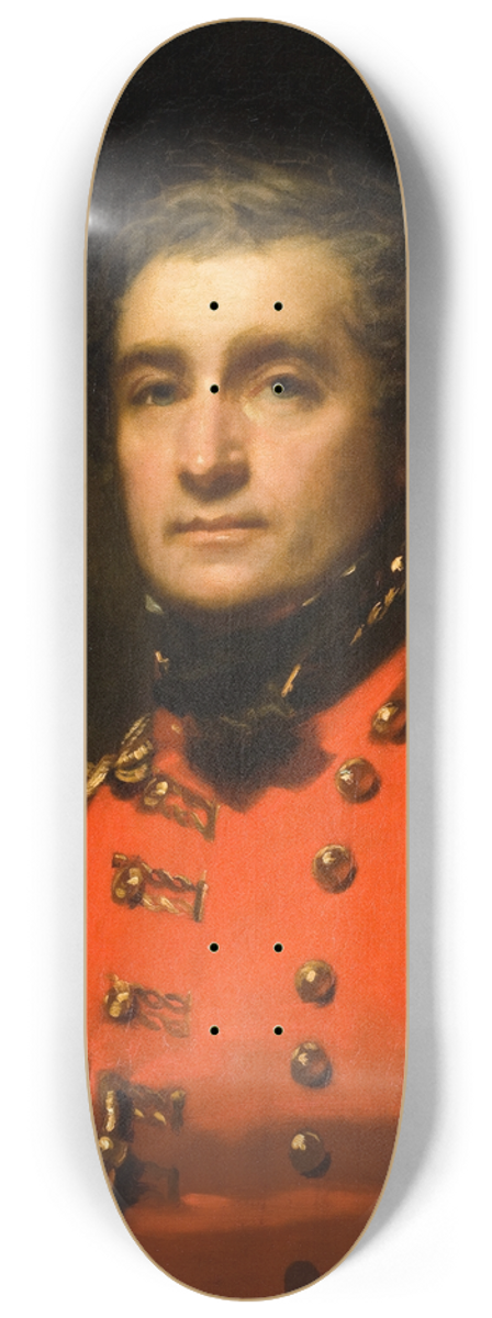 Sir Henry Raeburn - Portrait of General Henry Wynyard 8.25 inch art skate deck