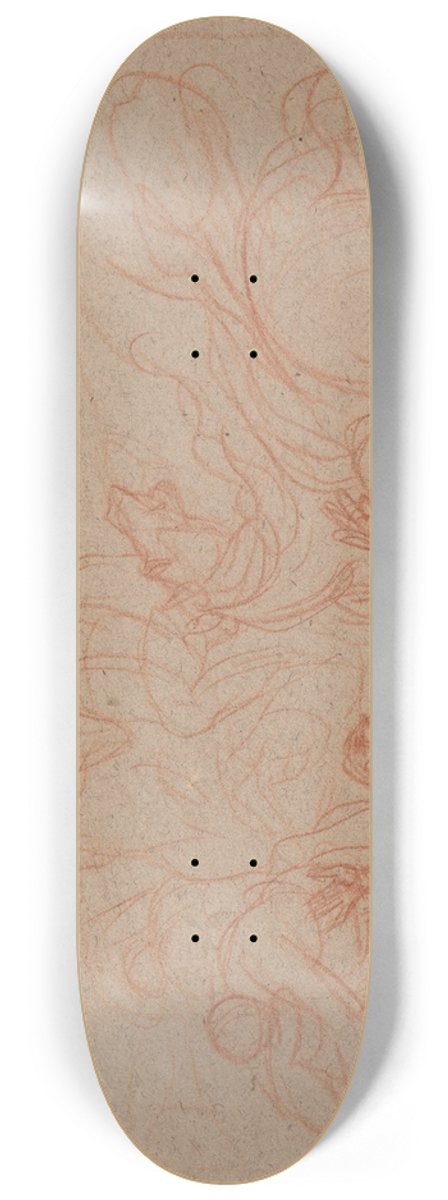Sir James Thornhill - Sketch for The Conversion of St. Paul for the Dome of St. Pauls Cathedral 8.25 inch art skate deck