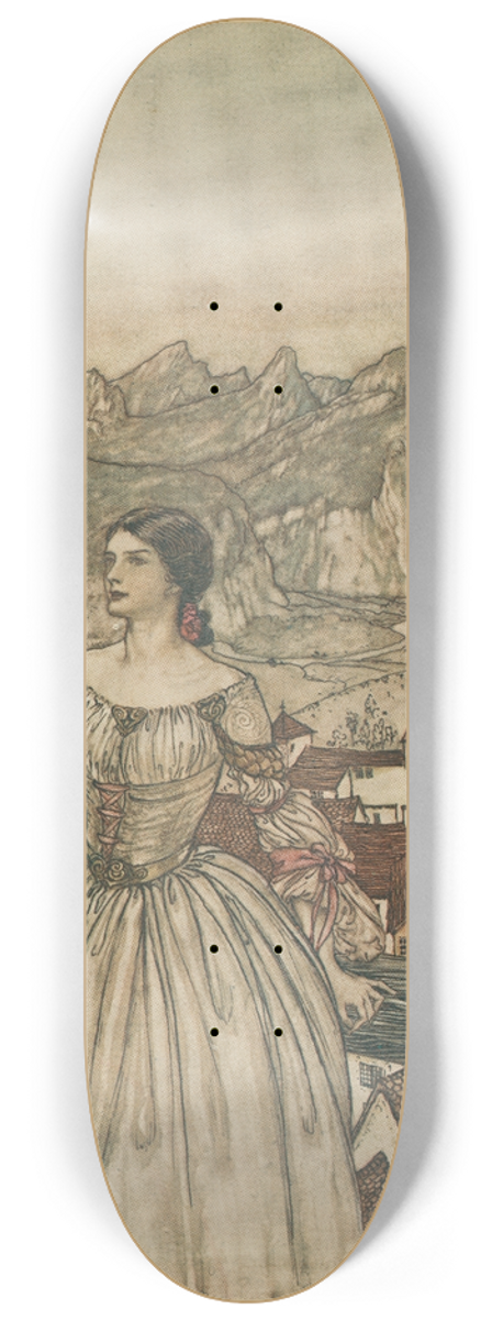 Arthur Rackham - Bertalda 8.25 inch art skate deck
