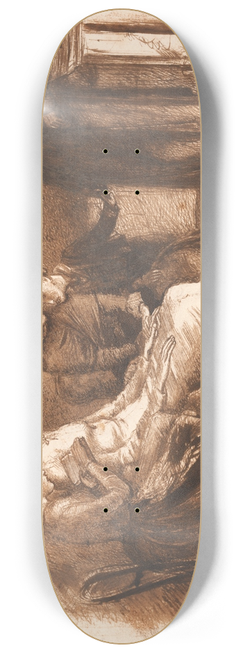 Sir John Everett Millais - The Dying Man 8.25 inch art skate deck