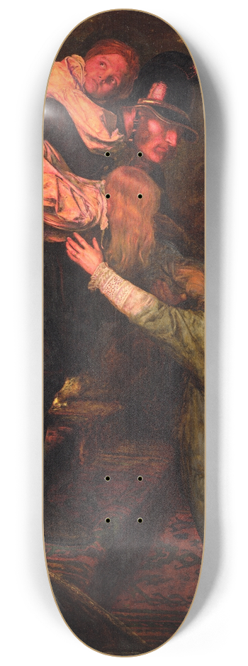 Sir John Everett Millais - The rescue 8.25 inch art skate deck
