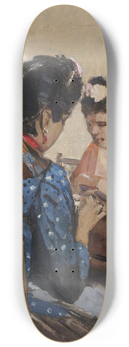 Sir John Lavery - Cigarette Makers in Seville 8.25 inch art skate deck