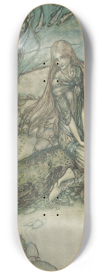 Arthur Rackham - He could see Undine beneath the crystal vault 8.25 inch art skate deck