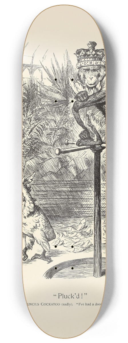 Sir John Tenniel - Pluckd! 8.25 inch art skate deck
