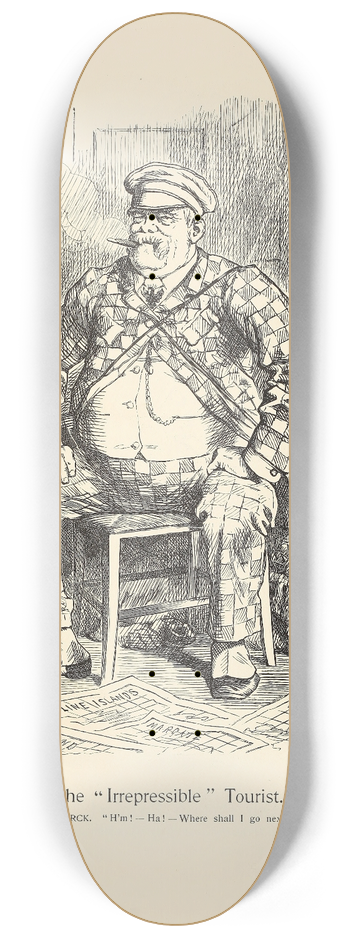 Sir John Tenniel - The Irrepressible Tourist 8.25 inch art skate deck