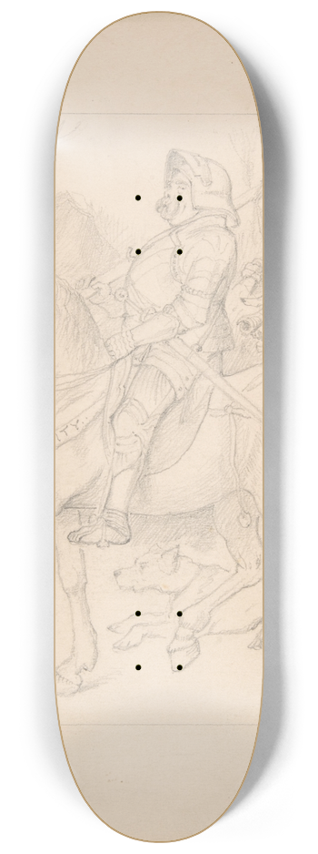 Sir John Tenniel - The Knight and His Companion 8.25 inch art skate deck