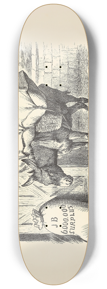 Sir John Tenniel - The Patient Ass 8.25 inch art skate deck