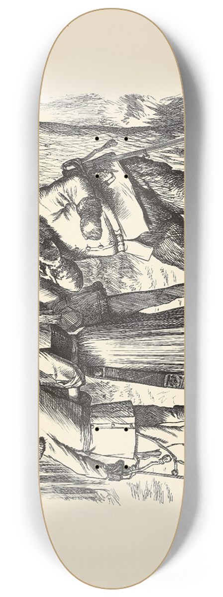 Sir John Tenniel - Trying it on! 8.25 inch art skate deck