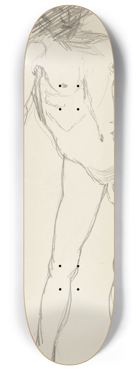 Adolf Sternschuss - Akt stojcego mczyzny 8.25 inch art skate deck
