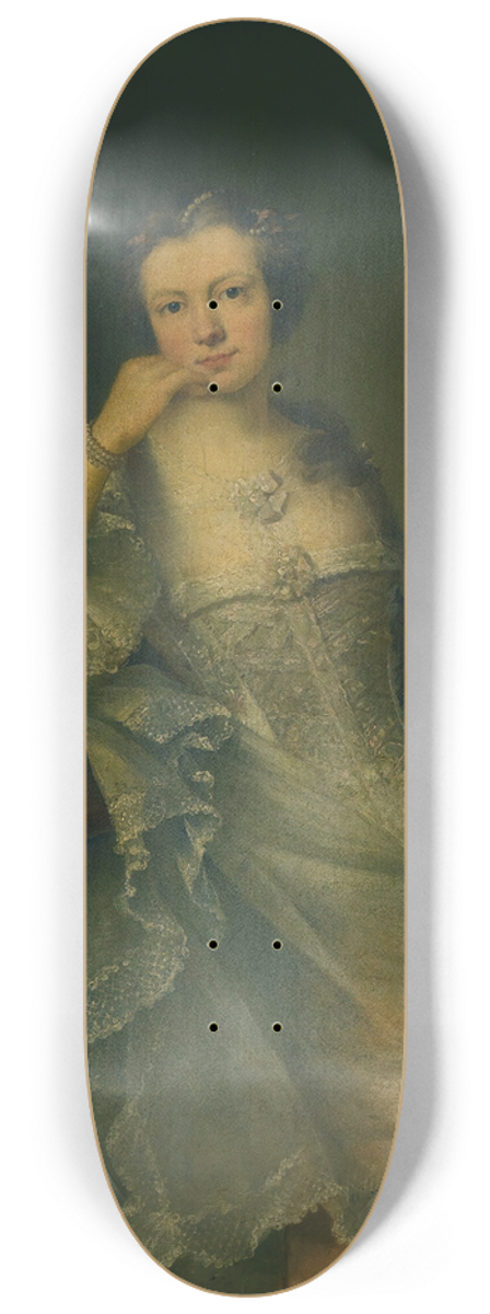 Sir Joshua Reynolds - Portrait Of Miss Bullock 8.25 inch art skate deck