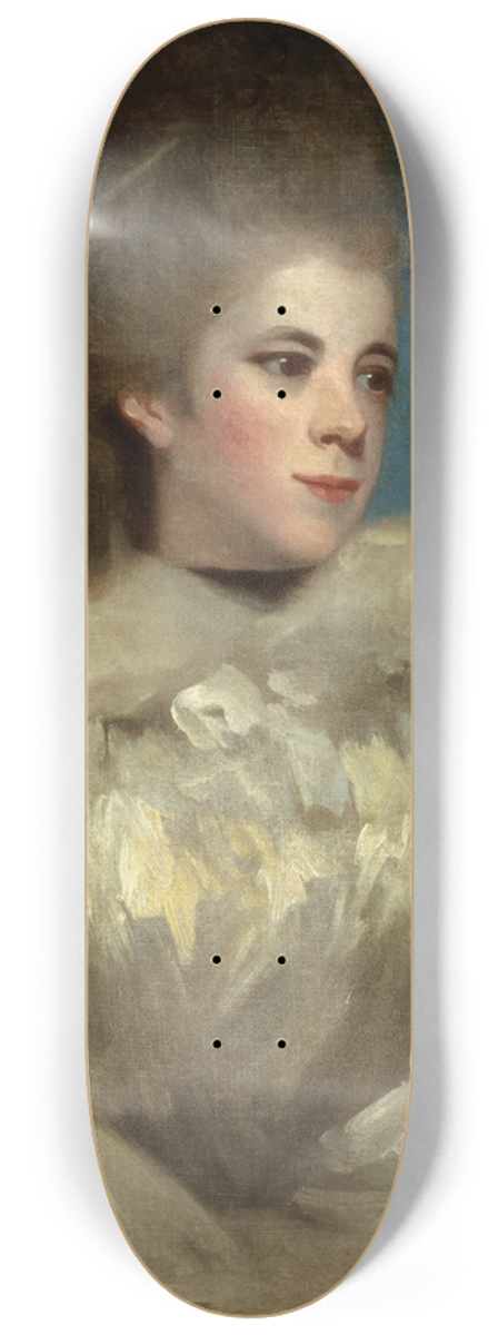 Sir Joshua Reynolds - Portrait of Mrs. Abington (1737-1815) 8.25 inch art skate deck