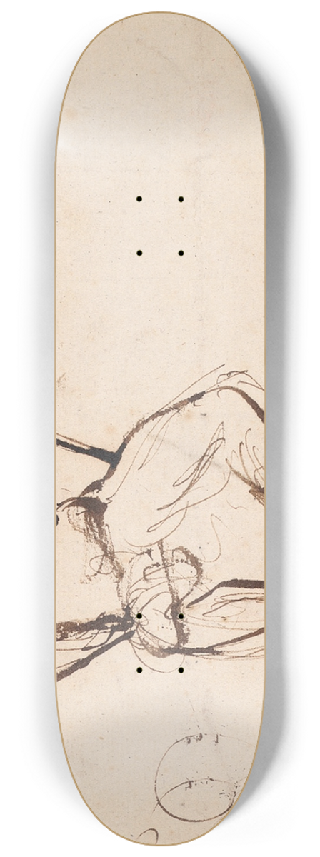 Sir Joshua Reynolds - Seated Man 8.25 inch art skate deck
