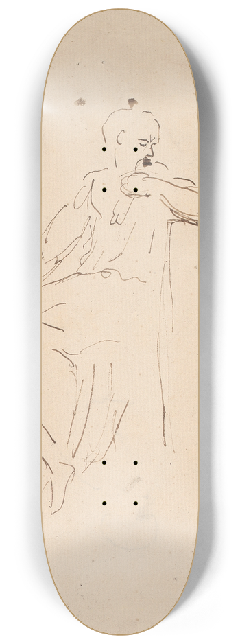 Sir Joshua Reynolds - Seated Man 8.25 inch art skate deck