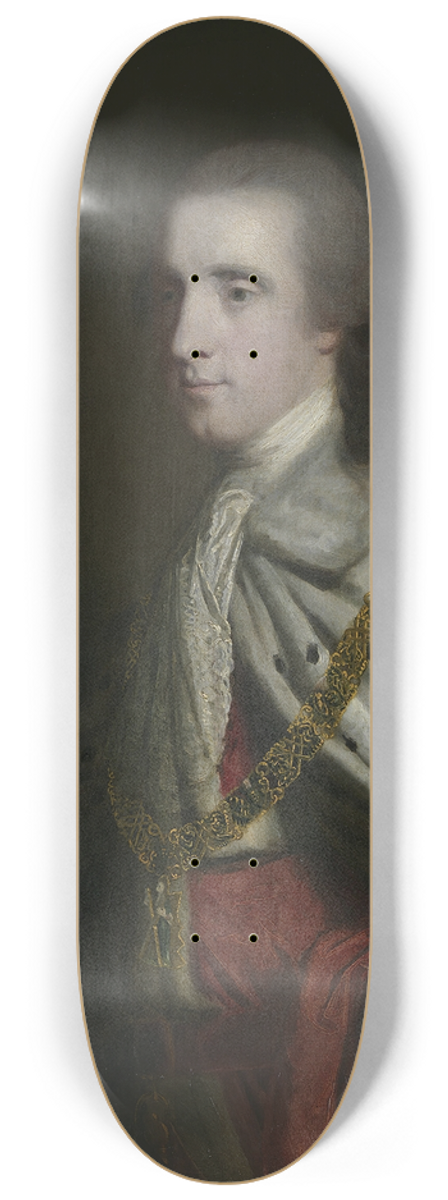 Sir Joshua Reynolds - The 4th Duke of Queensberry (Old Q) as Earl of March 8.25 inch art skate deck