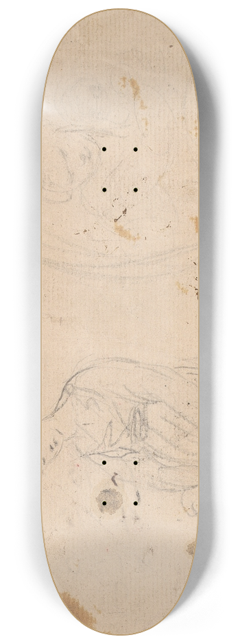 Sir Joshua Reynolds - Two Sketches of Woman 8.25 inch art skate deck