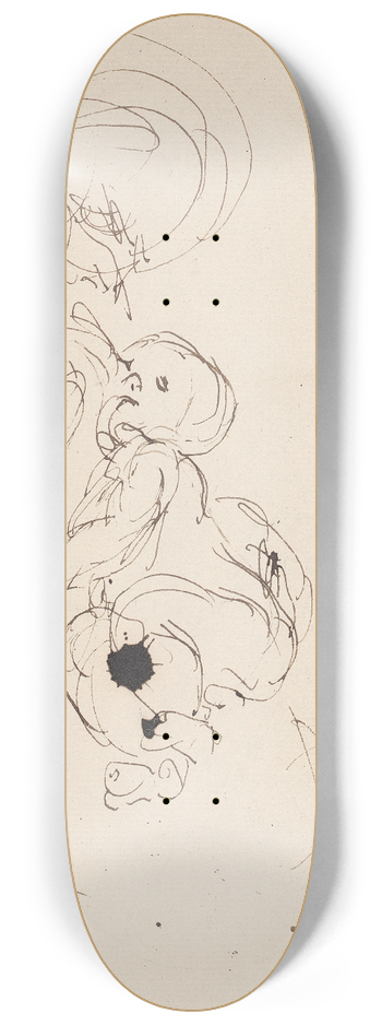 Sir Joshua Reynolds - Woman and Infant 8.25 inch art skate deck