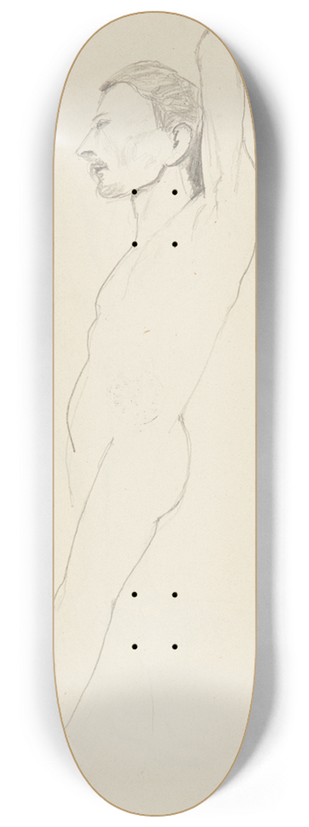 Adolf Sternschuss - Akt stojcego mczyzny 8.25 inch art skate deck