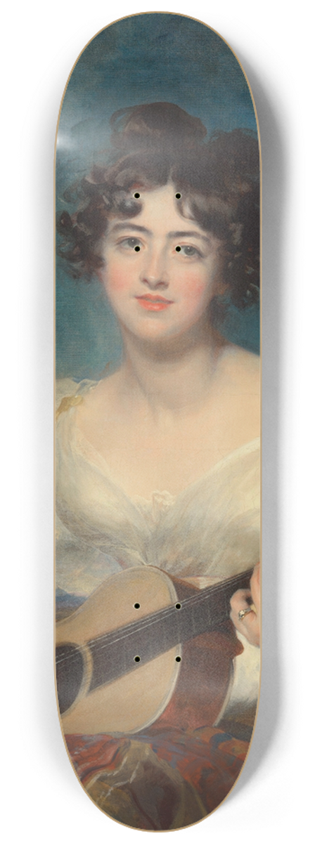 Sir Thomas Lawrence - Portrait of Elizabeth Blake, Lady Wallscourt (1805-1877) 8.25 inch art skate deck