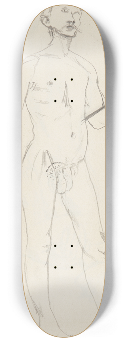 Adolf Sternschuss - akt stojcego mczyzny 8.25 inch art skate deck