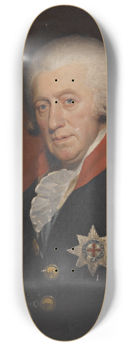 Sir William Beechey - Portrait of George, 4th Earl of Cardigan, Later 1st Duke of Montagu (1712-1790) 8.25 inch art skate deck