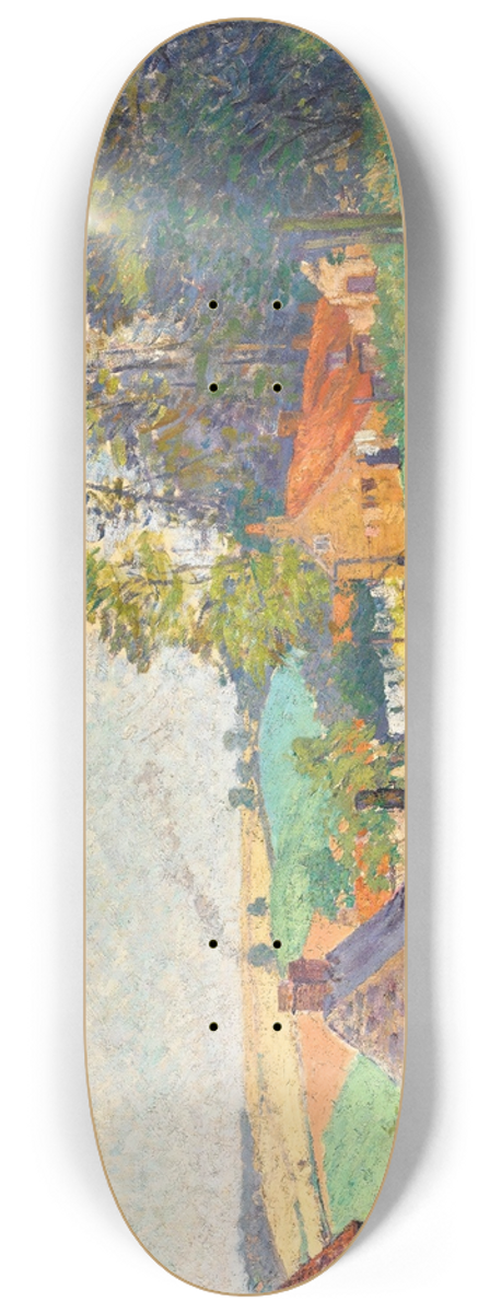 Spencer Frederick Gore - Landscape With Cottages 8.25 inch art skate deck