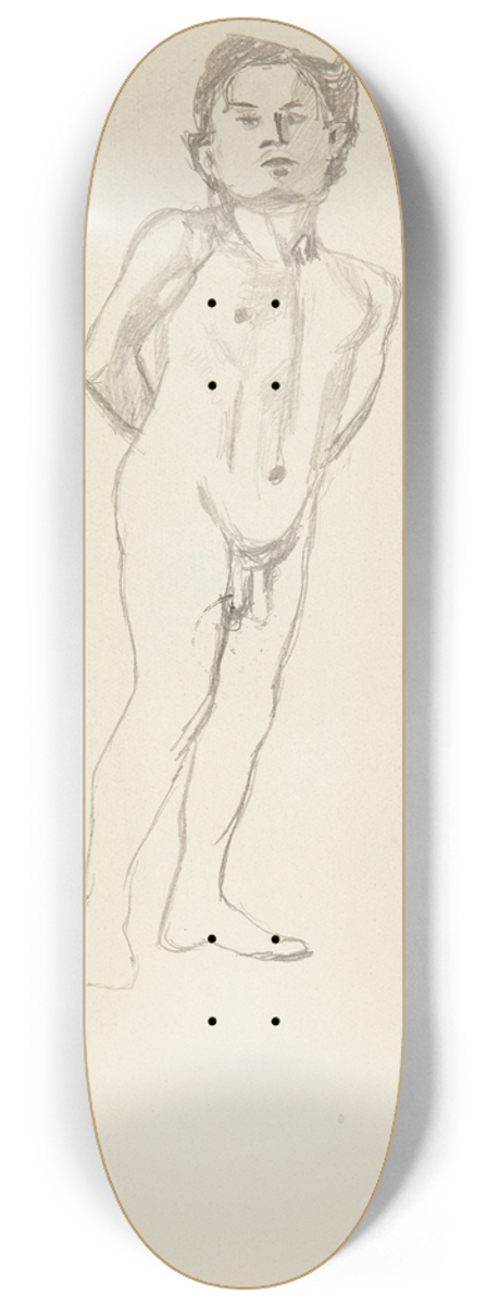 Adolf Sternschuss - akt stojcego mczyzny 8.25 inch art skate deck