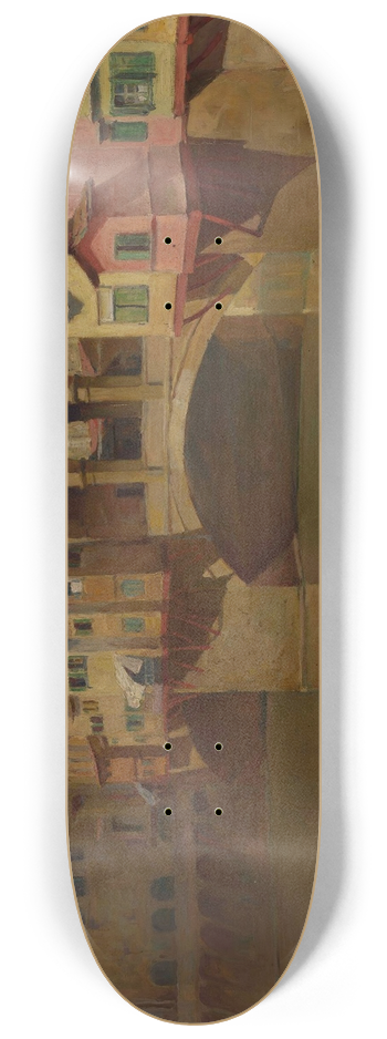 Stanisaw Janowski - Bridge over the Arno River 8.25 inch art skate deck