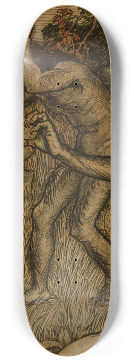 Arthur Rackham - The Savages 8.25 inch art skate deck