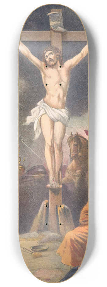 Stecher Litho. Co - The crucifixion 8.25 inch art skate deck