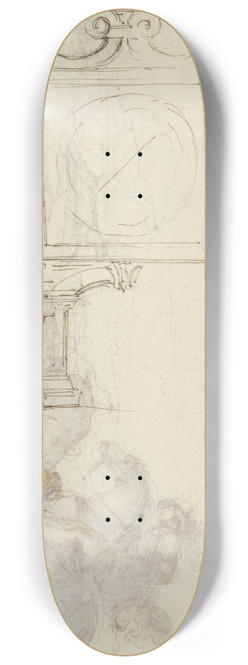 Stefano Della Bella - Architektonische Schmuckformen 8.25 inch art skate deck