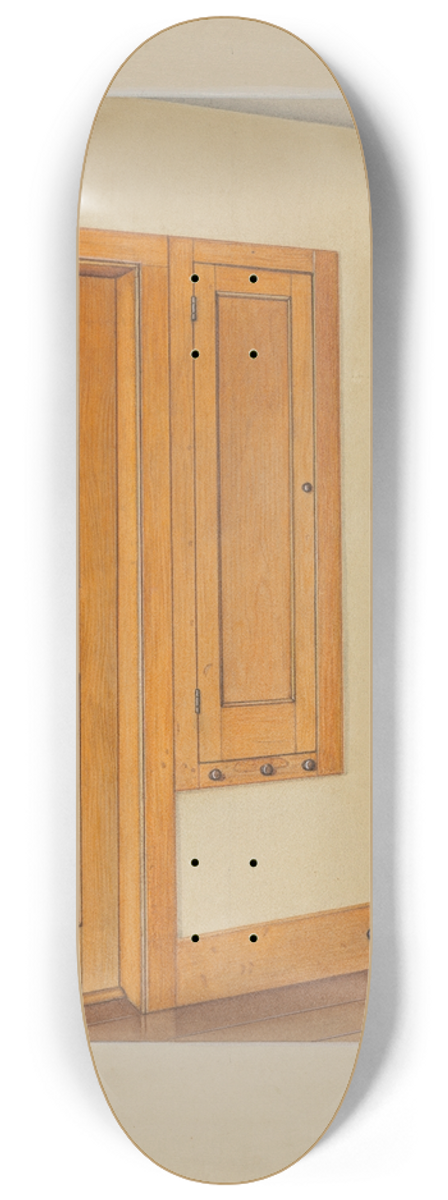 Sumner Merrill - Shaker Built-In Cupboard 8.25 inch art skate deck