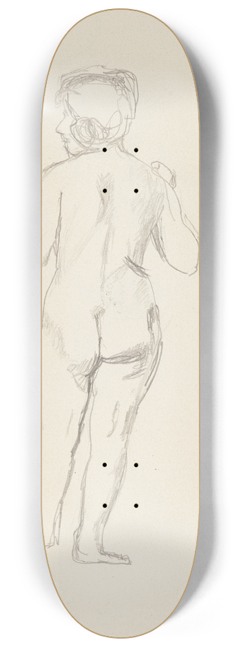 Adolf Sternschuss - akt stojcej kobiety 8.25 inch art skate deck