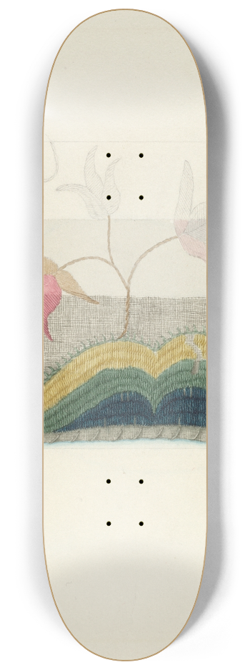 Suzanne Chapman - Crewel Embroidery 8.25 inch art skate deck