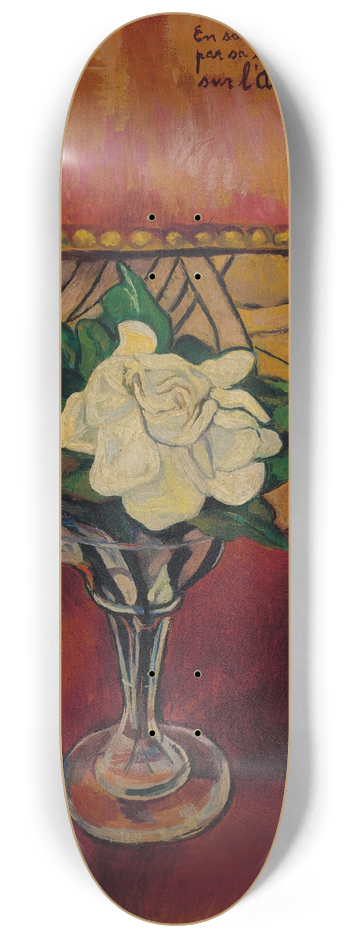 Suzanne Valadon - Nature morte  la rose blanche 8.25 inch art skate deck