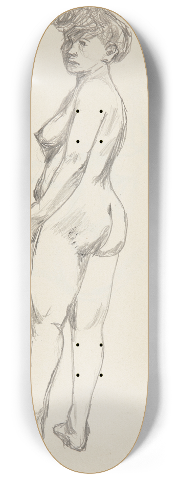 Adolf Sternschuss - akt stojcej kobiety 8.25 inch art skate deck