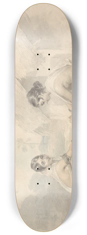 Arthur William Devis - Native Women from Bengal 8.25 inch art skate deck