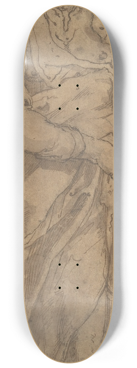 Taddeo Zuccaro - Standing Prophet in a Niche, Holding a Book 8.25 inch art skate deck