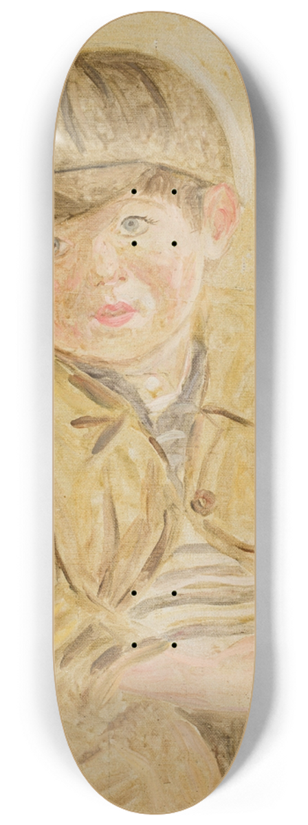 Tadeusz Makowski - Boy in a visored cap 8.25 inch art skate deck