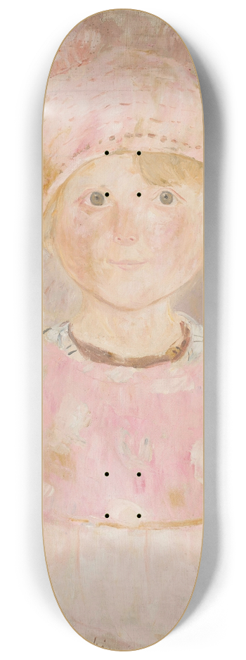 Tadeusz Makowski - Dziewczynka w rowej sukience i czapce 8.25 inch art skate deck