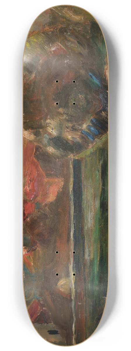 Tadeusz Makowski - Landscape with a factory chimney 8.25 inch art skate deck