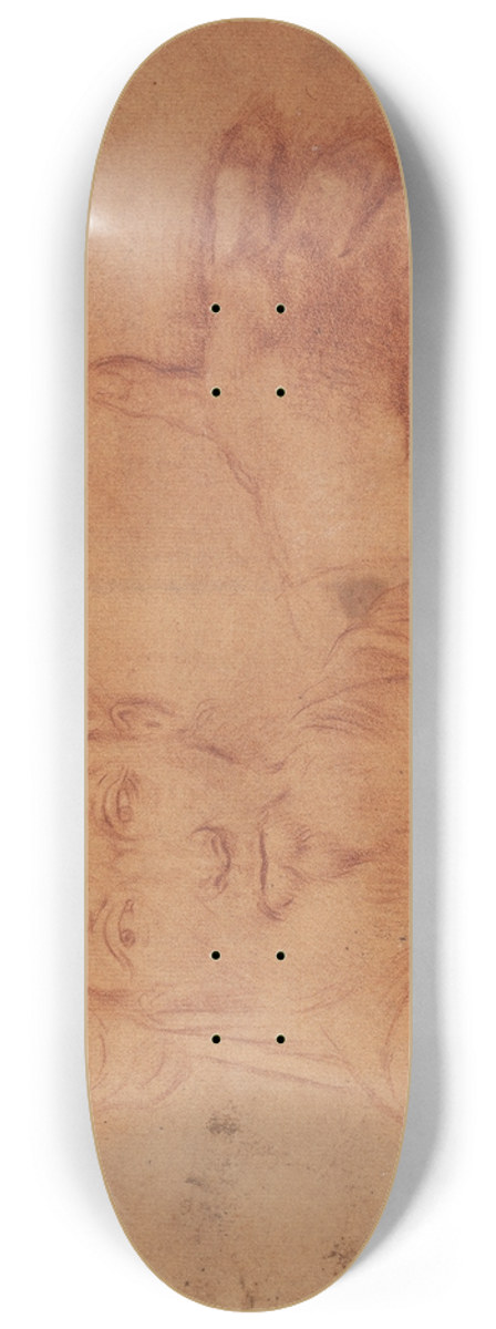 Tanzio da Varallo - Brystbillede af en turbankldt, skgget mand, en face, samt studie af en hnd 8.25 inch art skate deck