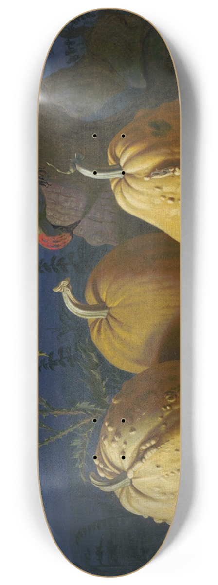 tefan Michal-Vrs Izbighy - Still Life With Pumpkins And Cucumbers 8.25 inch art skate deck