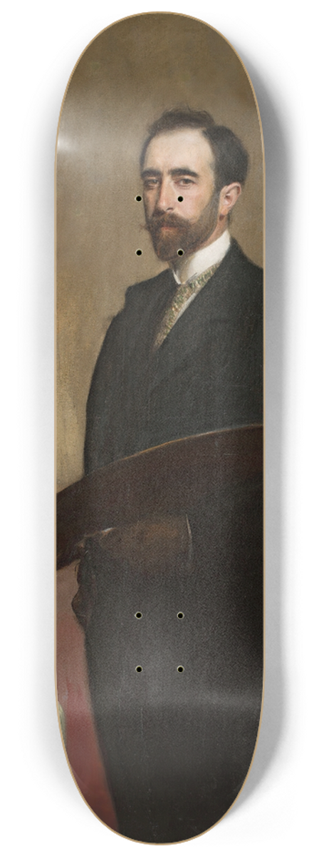Teodor Axentowicz - Self-portrait with palette 8.25 inch art skate deck