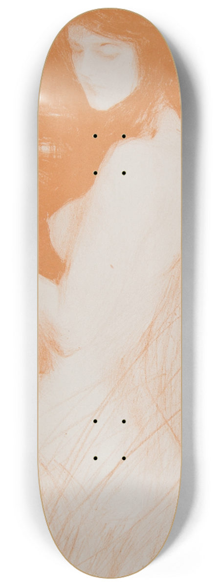 Teodor Axentowicz - Young Woman with a Vase 8.25 inch art skate deck