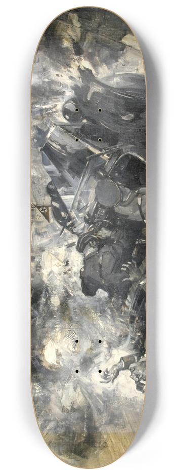 Terence Cuneo - Assassination of Reinhard Heydrich 8.25 inch art skate deck