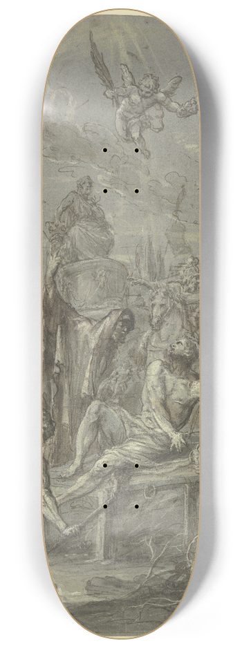 Theodoor van Thulden - Martyrium des Heiligen Laurentius 8.25 inch art skate deck